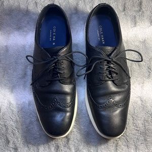 COLE HAAN Mens Lewis Grand Black Wingtip Oxford Shoes C29414 SZ 13 M